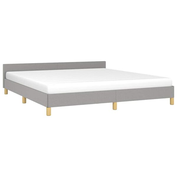 vidaXL Estrutura de cama sem colch&atilde;o 180x200 cm tecido cinzento-claro