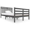 vidaXL Estrutura de cama 120x200 cm madeira maci&ccedil;a cinzento
