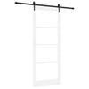 vidaXL Porta Deslizante Branco e Preto 93 x 232 cm