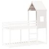 vidaXL Telhado de cama infantil 60x99x139,5 cm pinho maci&ccedil;o branco