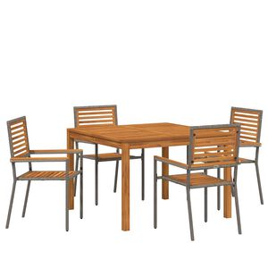 vidaXL Conjunto de Jantar para Jardim 5 unid. Cinzeto