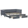 vidaXL Sof&aacute;-cama c/ gavet&atilde;o e gavetas 90x190 cm veludo cinzento-escuro