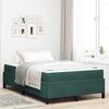 vidaXL Estrutura da Cama com colch&atilde;o Verde Escuro 120 x 190 cm tecido