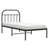 vidaXL Estrutura de cama com cabeceira 80x200 cm metal preto