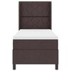 vidaXL Cama Box com colch&atilde;o Castanho escuro 90 x 190 cm tecido