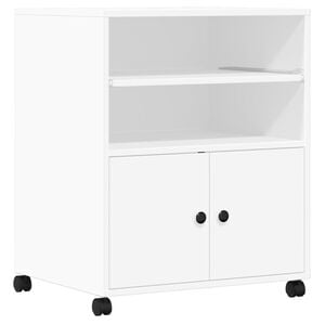 vidaXL Suporte para impressora com rodas 60x48x74 cm branco