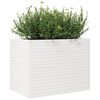 vidaXL Vaso/floreira de jardim 90x60x68,5 cm pinho maci&ccedil;o branco