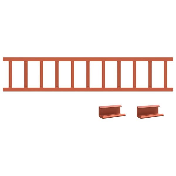 vidaXL Guarda de Neve para Telhado Vermelho 100 x 2,5 x 20 cm A&ccedil;o