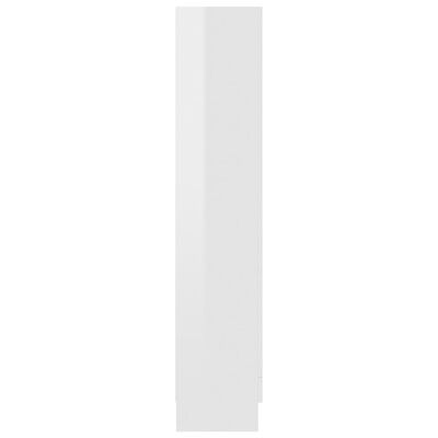 vidaXL Estante 82,5x30,5x150 cm contraplacado branco brilhante