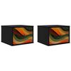 vidaXL Arm&aacute;rio de Cama Montado na Parede BONN 2 unid. Carvalho Preto