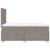 vidaXL Cama boxspring c/ colch&atilde;o 120x190cm tecido castanho-acinzentado