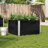 vidaXL Vaso/floreira de jardim 100x100cm madeira de pinho maci&ccedil;a preto