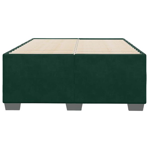 vidaXL Estrutura de cama com colch&atilde;o verde escuro 120x190 cm Veludo