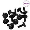 vidaXL Parafusos de Manga 12 pcs Preto M4 x 10 mm Ferro