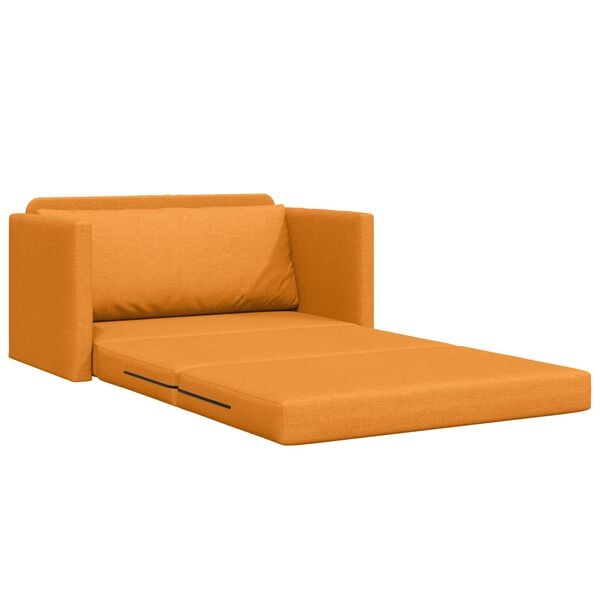 vidaXL Sof&aacute;-Cama 110cm Amarelo Escuro tecido