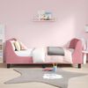 vidaXL Estrutura de Cama Infantil com Cabeceira Rosa 80 x 160 cm