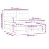 vidaXL Cama Box com colch&atilde;o Cinzento-claro 200 x 200 cm Veludo