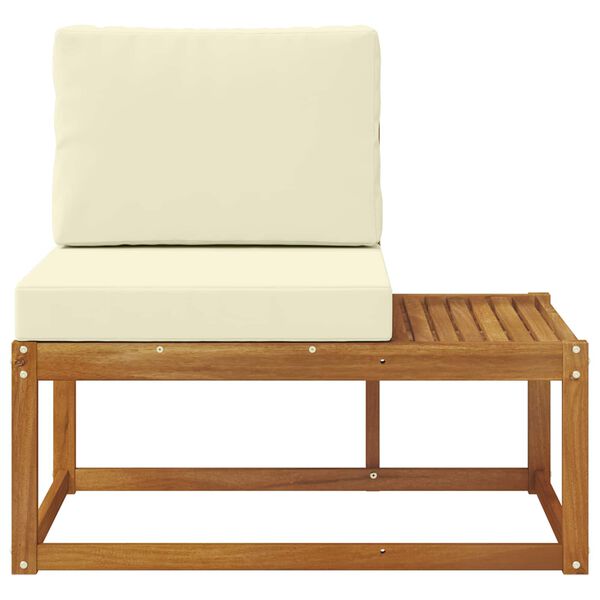 vidaXL Sof&aacute; de Canto Externo com almofada Natural 91 x 63 x 73 cm