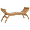 vidaXL Banco de jardim 2 -Seater 126 cm Madeira de Teca S&oacute;lida Natural
