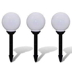 vidaXL Candeeiros de exterior 3 pcs LED 20 cm com estacas de enterrar