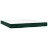 vidaXL Cama box spring c/ colch&atilde;o/LED 180x200 cm veludo verde-escuro