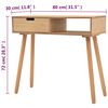 vidaXL Mesa consola de pinho maciço 80x30x72 cm castanho