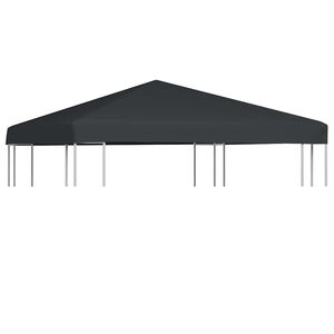 vidaXL Cobertura de gazebo 310 g/m&sup2; 3x3 m cinzento