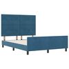 vidaXL Cama Box com cabeceira Azul Escuro 140 x 190 cm Veludo