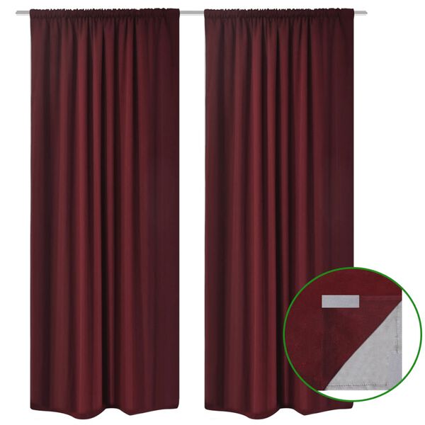 vidaXL Cortinas blackout 2 pcs camada dupla 140 x 245 cm bord&ocirc;