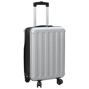 vidaXL Mala com bloqueio Prateado 34 x 23 x 55.5 cm Pl&aacute;stico ABS