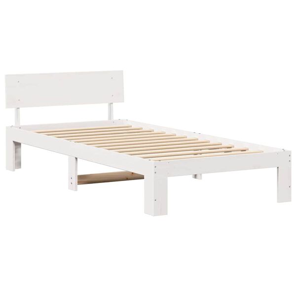 vidaXL Estrutura da Cama Branco 80 x 200 cm Madeira de Pinheiro Sólida