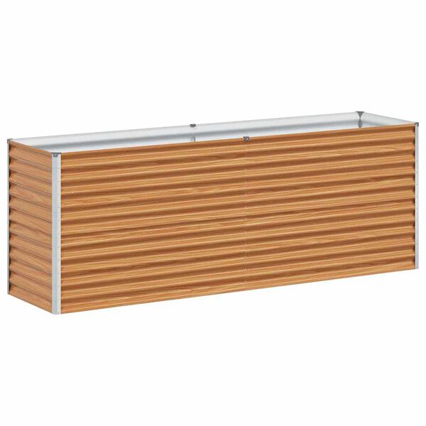 vidaXL Canteiro de jardim elevado 195 x 50 x 68 cm A&ccedil;o Galvanizado
