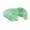vidaXL Estufa com estrutura de a&ccedil;o 18 m&sup2; 6x3x2 m verde