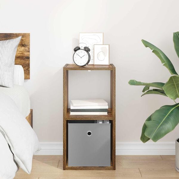 vidaXL Mesa-de-cabeceira Carvalho Defumado 30,5 x 27 x 59,5 cm