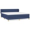 vidaXL Cama com molas/colch&atilde;o 160x200 cm tecido azul