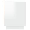 vidaXL Mesa de cabeceira 44x35x45cm derivados madeira branco brilhante