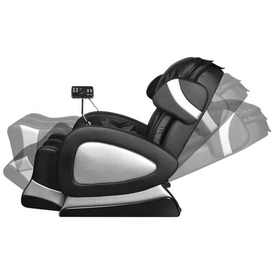 vidaXL Cadeira de massagens com ecrã couro artificial preto