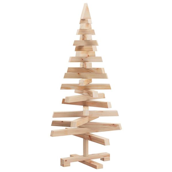 vidaXL Árvores de Natal Natural 90 cm Madeira de pinho maciça
