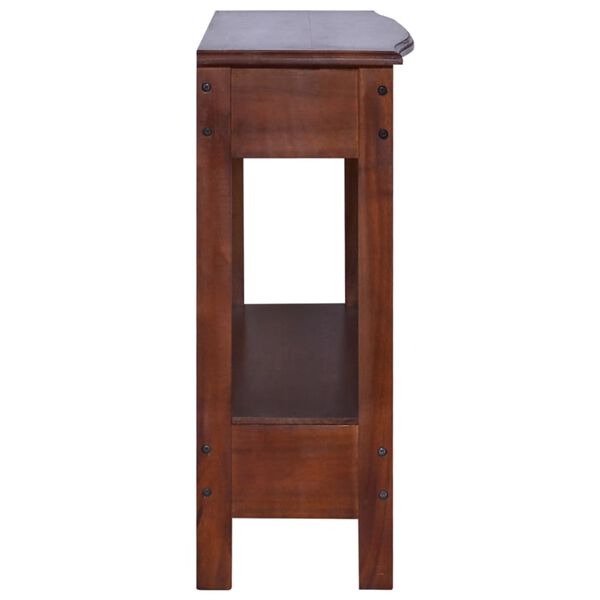 vidaXL Mesa consola 120x30x75 cm mogno maci&ccedil;o castanho cl&aacute;ssico