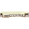 vidaXL Conjunto de Sof&aacute;s para Exterior 8 pcs Natural e Creme