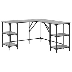 vidaXL Secret&aacute;ria 139x139x75 cm derivados de madeira cinzento sonoma