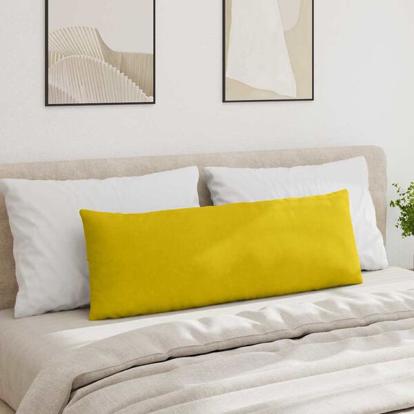 vidaXL Travesseiros de Sof&aacute; 2 pcs Amarelo 120 x 40 cm