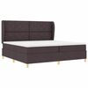 vidaXL Cama Box com colch&atilde;o Marrom Escuro 200 x 200 cm tecido