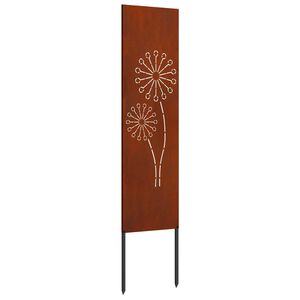 vidaXL Tela de Privacidade para Jardim Ferro Enferrujado 32 x 140 cm