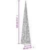 vidaXL Cone ilumina&ccedil;&atilde;o Natal 60 luzes LED 120cm acr&iacute;lico branco quente