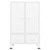 vidaXL Roupeiro industrial 67x35x107 cm a&ccedil;o branco
