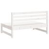 vidaXL Sofás de centro para jardim 2 pcs 120x80 cm pinho maciço branco