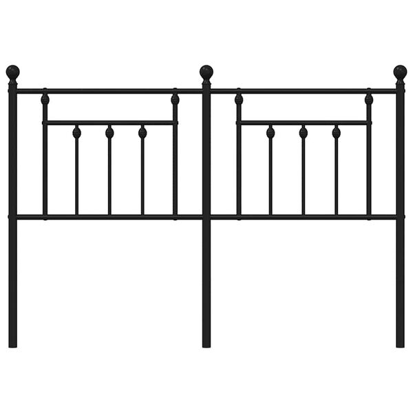 vidaXL Cabeceira de substitui&ccedil;&atilde;o 150 cm metal preto