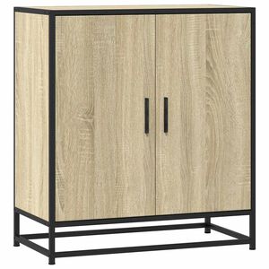 vidaXL Aparador 68x35x76 cm deriv. de madeira/metal carvalho sonoma