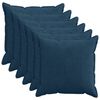 vidaXL Capa almofada 6 unid. HOUTEN Azul Marinho 80 x 80 cm cord&atilde;o